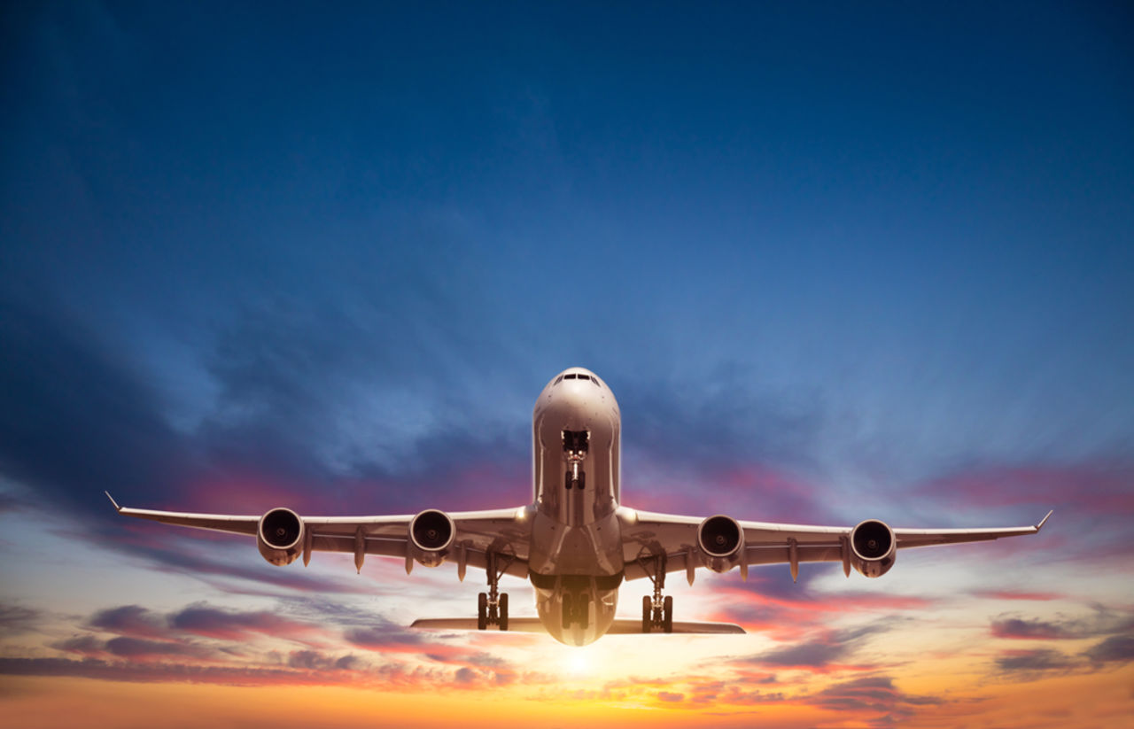 airplane in the sky